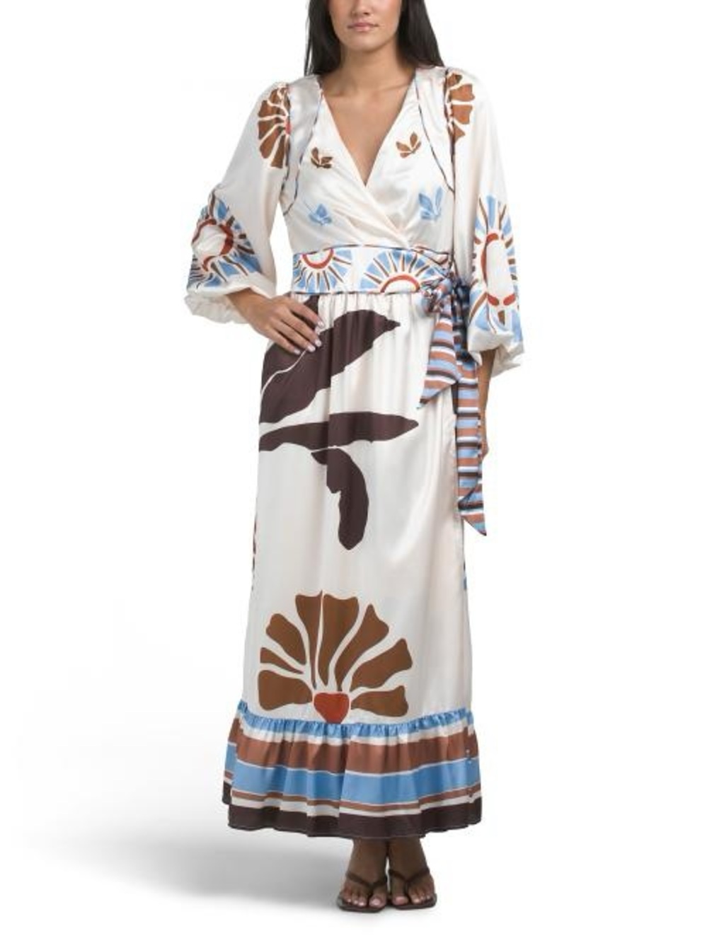 Ciebon Willow Engineered Maxi Wrap Dress- Small